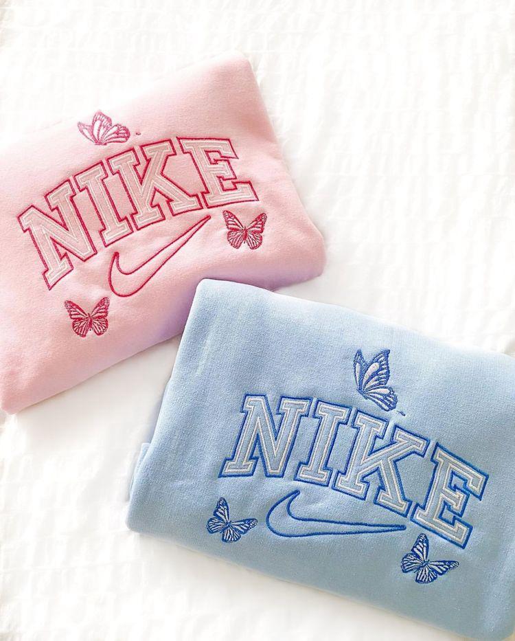 Butterfly Embroidered Sweatshirts