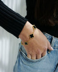Black Clover Charm Bracelet – A Modern Lucky Symbol with Sleek, Timeless Appeal