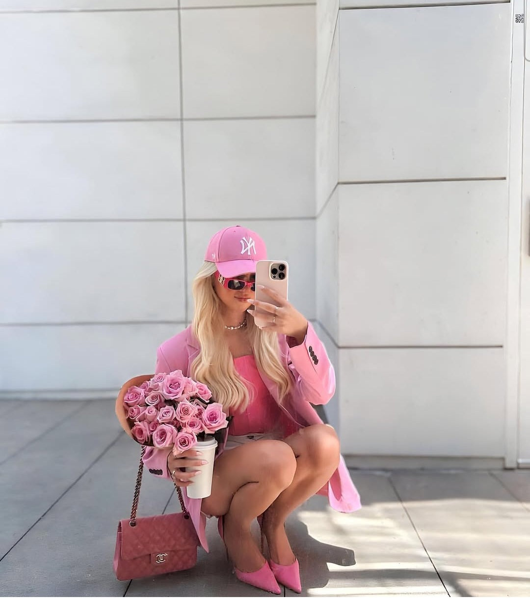Pink NY Yankees Cap – Adjustable Cotton Baseball Cap